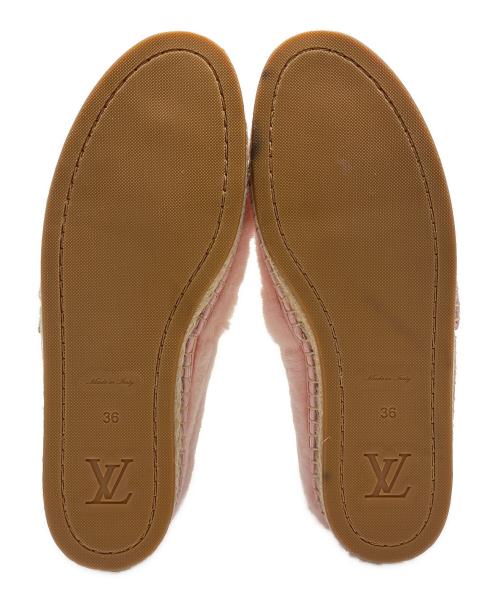 LOUIS VUITTON（ルイ ヴィトン）LOUIS VUITTON (ルイ ヴィトン) エコファースリッポン ピンク サイズ:36の古着・服飾アイテム
