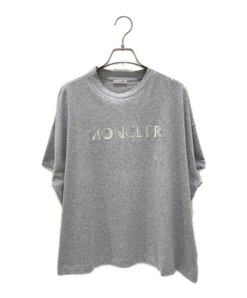 MONCLER（モンクレール）MONCLER (モンクレール) T-SHIRT GIROCOLLO/ロゴカットソー/Tシャツ グレー サイズ:Lの古着・服飾アイテム