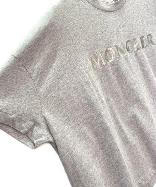 MONCLER（モンクレール）MONCLER (モンクレール) クルーネック ロゴ カットソー グレー サイズ:Ｓの古着・服飾アイテム