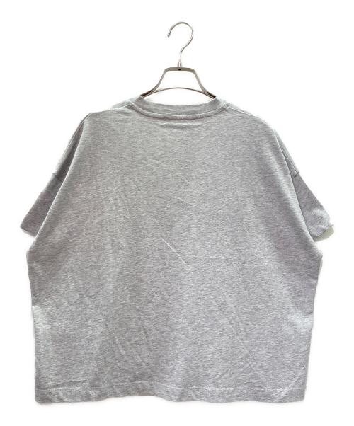 MONCLER（モンクレール）MONCLER (モンクレール) クルーネック ロゴ カットソー グレー サイズ:Ｓの古着・服飾アイテム