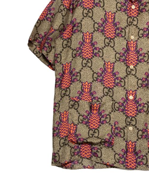 GUCCI（グッチ）GUCCI (グッチ) シルクシャツ ベージュ サイズ:XLの古着・服飾アイテム