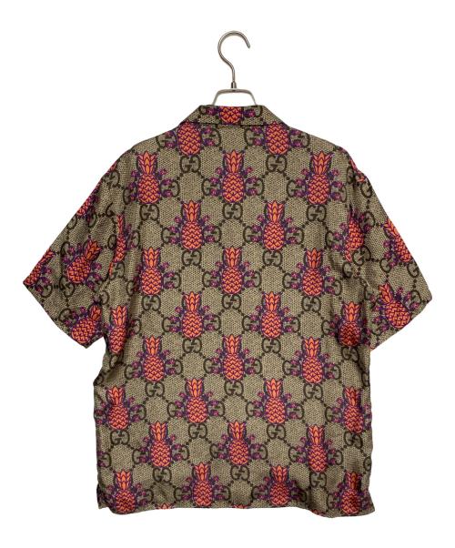 GUCCI（グッチ）GUCCI (グッチ) シルクシャツ ベージュ サイズ:XLの古着・服飾アイテム