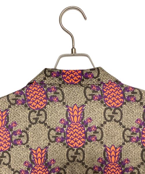 GUCCI（グッチ）GUCCI (グッチ) シルクシャツ ベージュ サイズ:XLの古着・服飾アイテム