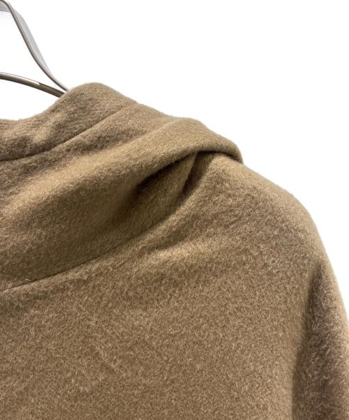 PRADA（プラダ）PRADA (プラダ) 三角プレート カシミアフーデッドジャケット ブラウン サイズ:40の古着・服飾アイテム