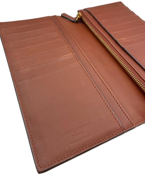 Saint Laurent Paris（サンローランパリ）Saint Laurent Paris (サンローランパリ) ル モノグラム コンチネンタル ウォレット  ブラウン サイズ:-の古着・服飾アイテム