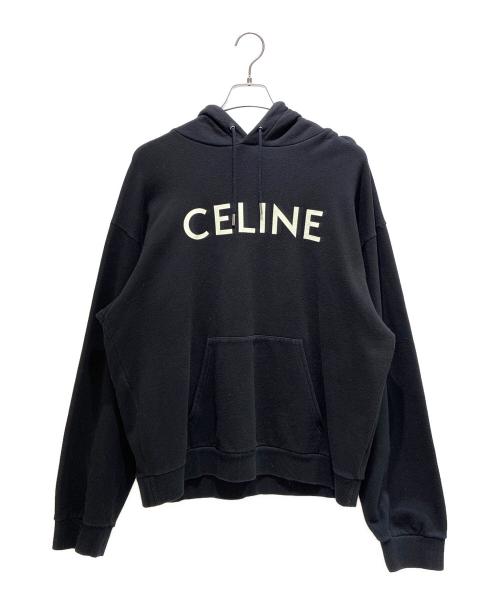 CELINE（セリーヌ）CELINE (セリーヌ) ルーズ フーディー / コットンフリー2Y321670Q ブラック サイズ:XXLの古着・服飾アイテム
