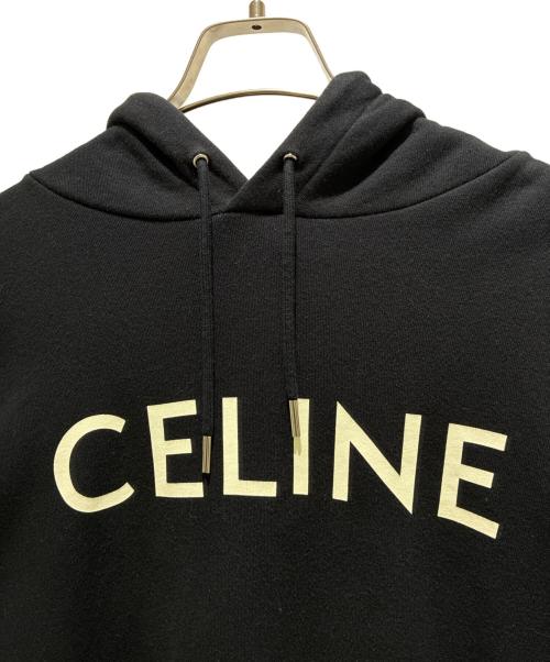 CELINE（セリーヌ）CELINE (セリーヌ) ルーズ フーディー / コットンフリー2Y321670Q ブラック サイズ:XXLの古着・服飾アイテム
