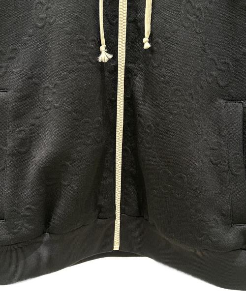 GUCCI（グッチ）GUCCI (グッチ) GGジャガードジップパーカー ブラック サイズ:Mの古着・服飾アイテム