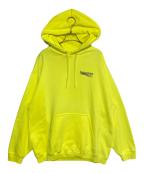 BALENCIAGAバレンシアガ）の古着「キャンペーンロゴプリントプルオーバーパーカー」｜イエロー