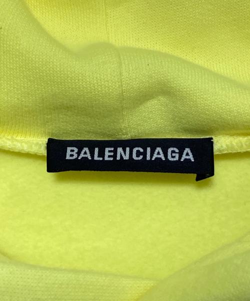 BALENCIAGA（バレンシアガ）BALENCIAGA (バレンシアガ) キャンペーンロゴプリントプルオーバーパーカー イエロー サイズ:Lの古着・服飾アイテム