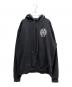CHROME HEARTS（クロムハーツ）の古着「Multicolor Sleeve Logo Horseshoe Pullover マルチカラー スリーブロゴ ホースシュー プルオーバー パーカー」｜ブラック