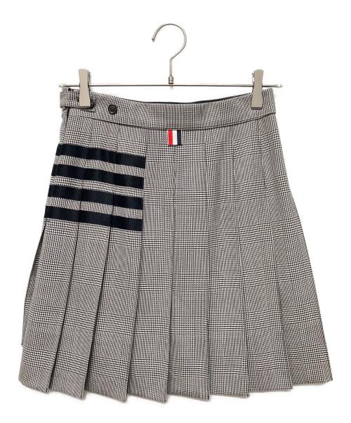 Thom Browne（トムブラウン）Thom Browne (トムブラウン) ウールチェックスカート グレー サイズ:36の古着・服飾アイテム