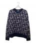 Christian Dior（クリスチャン ディオール）の古着「オブリークジャガードニット」｜ネイビー