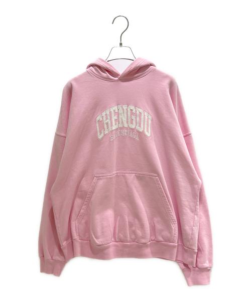 BALENCIAGA（バレンシアガ）BALENCIAGA (バレンシアガ) ロゴパーカー LIMITED EDITION 27/50 675003 TMV74 ピンク サイズ:1の古着・服飾アイテム