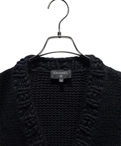 CHANEL（シャネル）CHANEL (シャネル) ローゲージニットカーディガン ブラック サイズ:38の古着・服飾アイテム