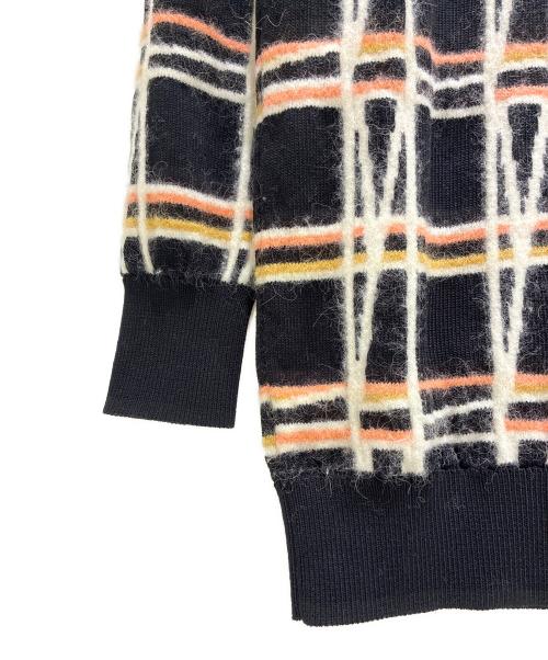 CHANEL（シャネル）CHANEL (シャネル) ココプレート チェック柄 ニットチュニック P72910K10479 ブラック サイズ:36の古着・服飾アイテム