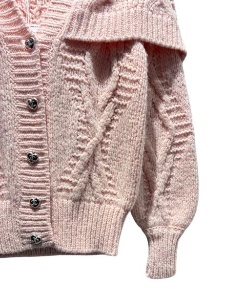 CHANEL（シャネル）CHANEL (シャネル) ココボタンカーディガン ピンク サイズ:34の古着・服飾アイテム
