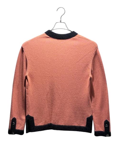 CHANEL（シャネル）CHANEL (シャネル) ココボタンカシミヤニットカーディガン ピンク×ブラック サイズ:34の古着・服飾アイテム