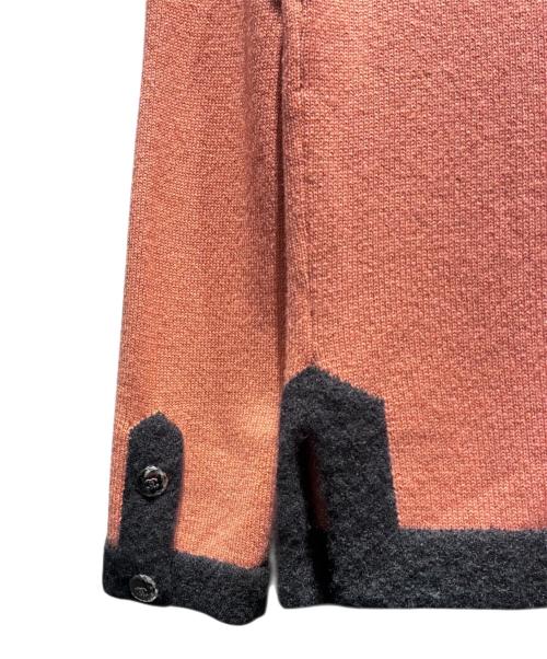 CHANEL（シャネル）CHANEL (シャネル) ココボタンカシミヤニットカーディガン ピンク×ブラック サイズ:34の古着・服飾アイテム