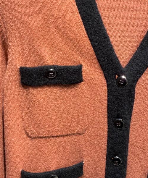 CHANEL（シャネル）CHANEL (シャネル) ココボタンカシミヤニットカーディガン ピンク×ブラック サイズ:34の古着・服飾アイテム