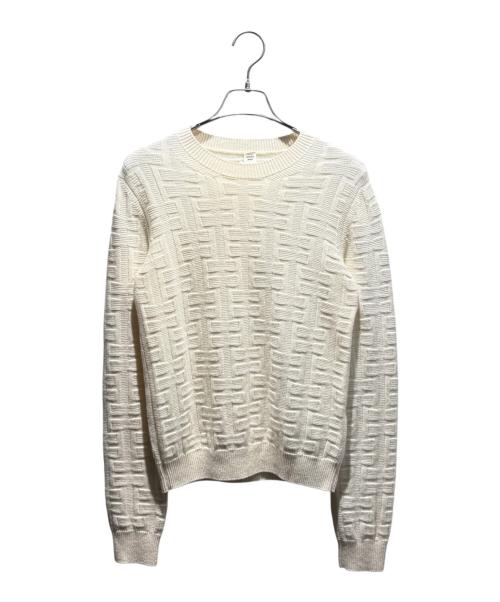 HERMES（エルメス）HERMES (エルメス) ヴァージンウールジャガードニット アイボリー サイズ:36の古着・服飾アイテム