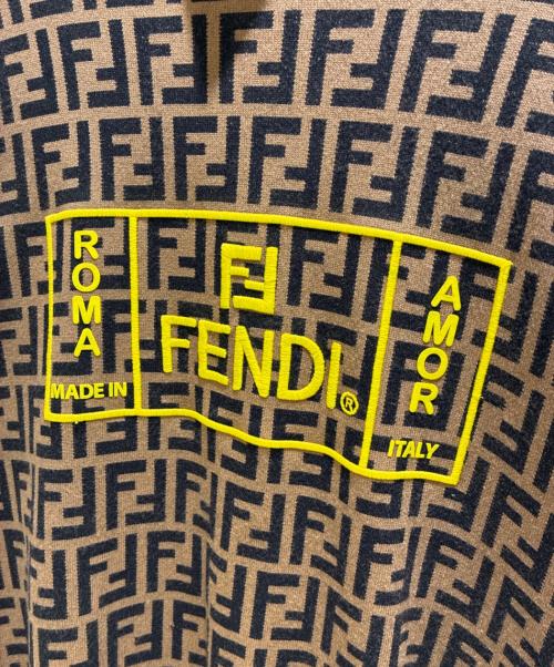 FENDI（フェンディ）FENDI (フェンディ) ズッカロゴタートルネックニット　FZZ482 A8BJ ブラウン サイズ:46の古着・服飾アイテム
