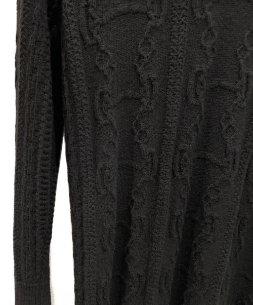 HERMES（エルメス）HERMES (エルメス) カシミヤ混シェーヌダンクルニットワンピース ブラック サイズ:34の古着・服飾アイテム