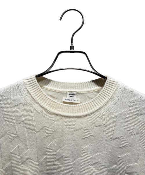 HERMES（エルメス）HERMES (エルメス) Hロゴニット ベージュ サイズ:34の古着・服飾アイテム