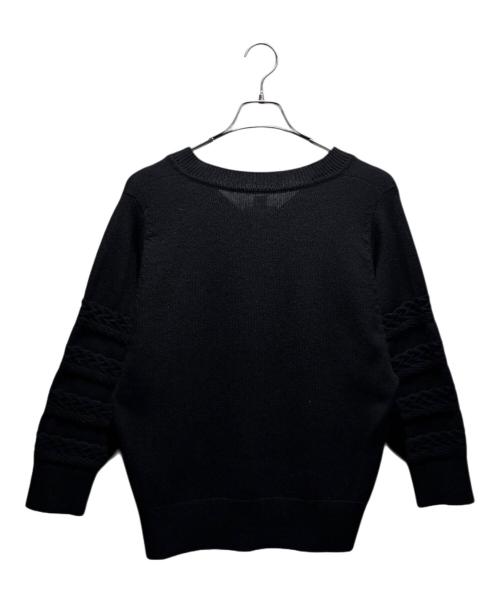 HERMES（エルメス）HERMES (エルメス) カシミヤケーブルラインニット ブラック サイズ:34の古着・服飾アイテム