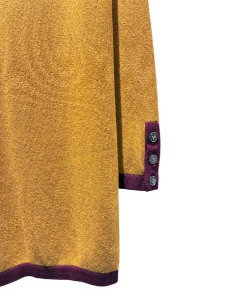 CHANEL（シャネル）CHANEL (シャネル) ココボタンカシミヤロングカーディガン ブラウン×ボルドー サイズ:40の古着・服飾アイテム