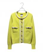 CHANELシャネル）の古着「ココボタンカシミヤカーディガン」｜イエロー