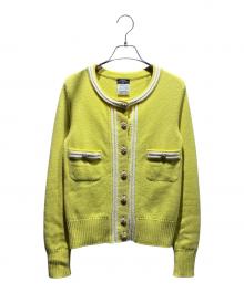 CHANEL（シャネル）の古着「ココボタンカシミヤカーディガン」｜イエロー