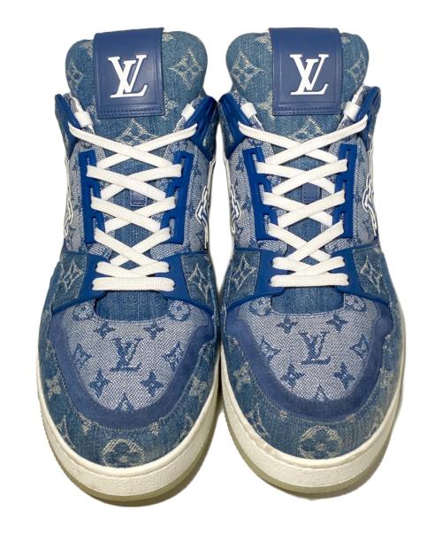 LOUIS VUITTON（ルイ ヴィトン）LOUIS VUITTON (ルイ ヴィトン) トレイナーライン モノグラム  デニム スニーカー インディゴ サイズ:8の古着・服飾アイテム
