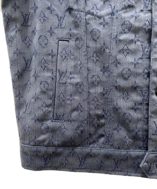 LOUIS VUITTON（ルイ ヴィトン）LOUIS VUITTON (ルイ ヴィトン) モノグラム総柄デニムジャケット インディゴ サイズ:52の古着・服飾アイテム