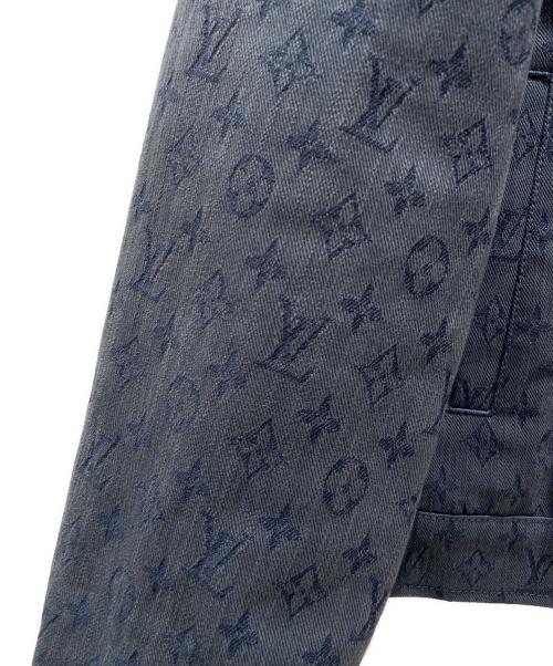 LOUIS VUITTON（ルイ ヴィトン）LOUIS VUITTON (ルイ ヴィトン) モノグラム総柄デニムジャケット インディゴ サイズ:52の古着・服飾アイテム