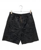 GUCCIグッチ）の古着「ジャンボGGキャンバス ハーフパンツ」｜ブラック
