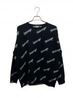 BALENCIAGAバレンシアガ）の古着「スクリプトロゴクルーネックニット」｜ブラック