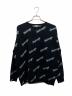 BALENCIAGA（バレンシアガ）の古着「スクリプトロゴクルーネックニット」｜ブラック