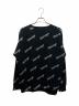 BALENCIAGA (バレンシアガ) スクリプトロゴクルーネックニット ブラック サイズ:XS：67000円