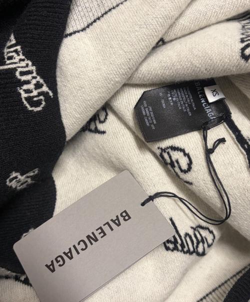 BALENCIAGA（バレンシアガ）BALENCIAGA (バレンシアガ) Script logo crew neck knit/スクリプトロゴクルーネックニット ブラック サイズ:XSの古着・服飾アイテム