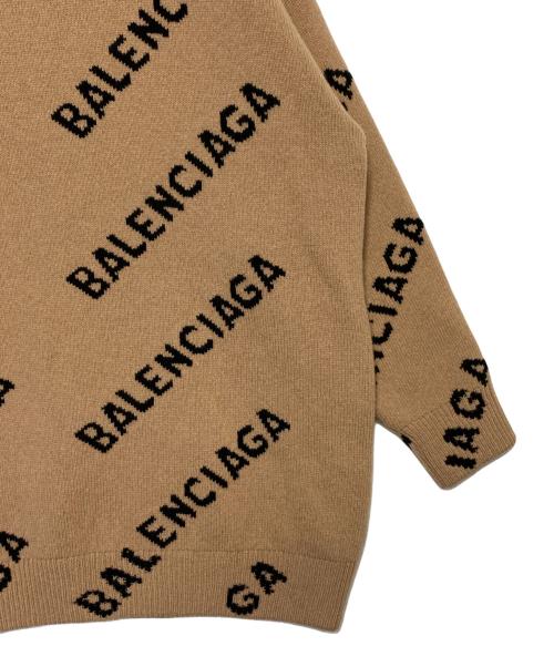 BALENCIAGA（バレンシアガ）BALENCIAGA (バレンシアガ) オールオーバーロゴニット ベージュ サイズ:Sの古着・服飾アイテム