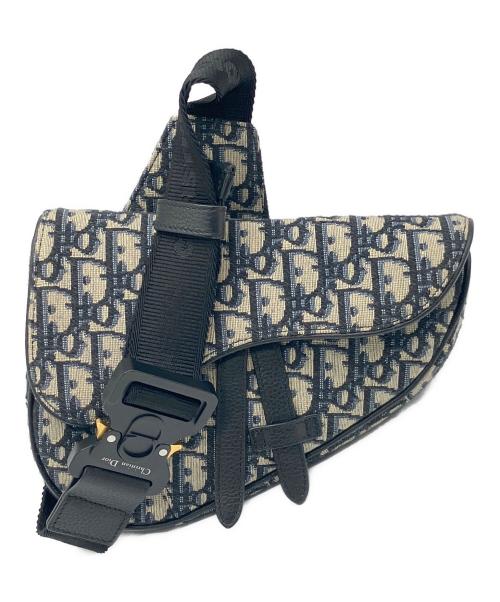 Dior（ディオール）Dior (ディオール) オブリーク ジャカードサドル クロスボディバッグ ベージュの古着・服飾アイテム