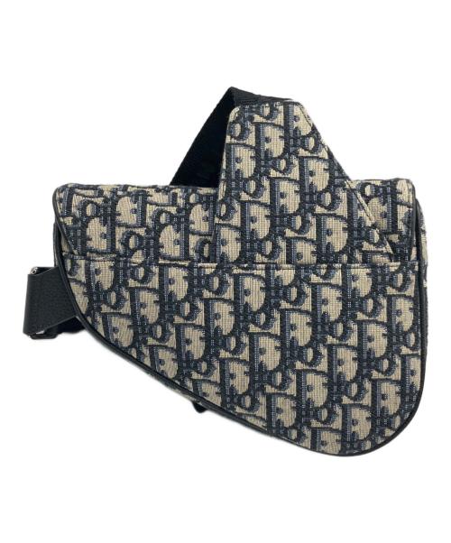 Dior（ディオール）Dior (ディオール) オブリーク ジャカードサドル クロスボディバッグ ベージュの古着・服飾アイテム