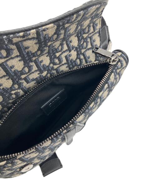 Dior（ディオール）Dior (ディオール) オブリーク ジャカードサドル クロスボディバッグ ベージュの古着・服飾アイテム