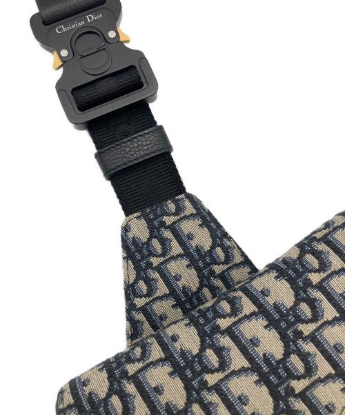 Dior（ディオール）Dior (ディオール) オブリーク ジャカードサドル クロスボディバッグ ベージュの古着・服飾アイテム