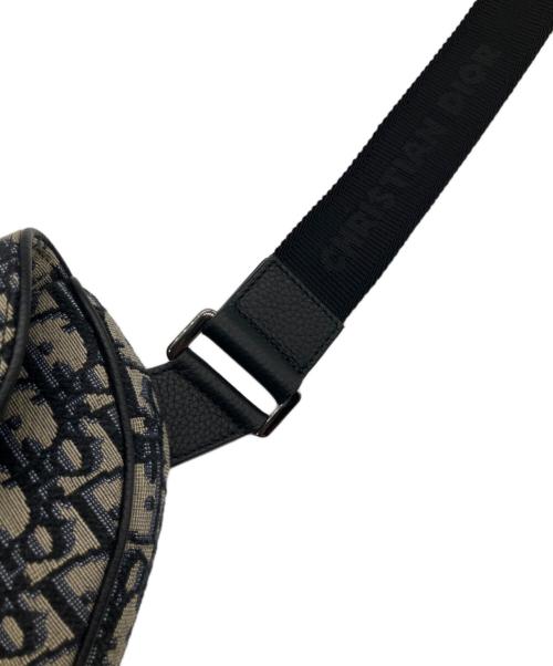 Dior（ディオール）Dior (ディオール) オブリーク ジャカードサドル クロスボディバッグ ベージュの古着・服飾アイテム