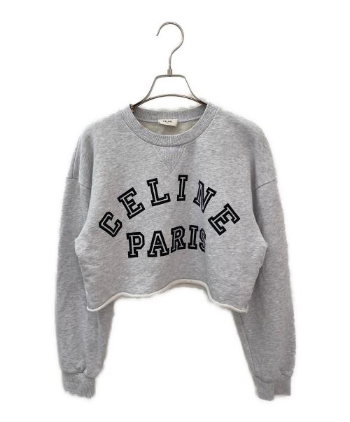 CELINE（セリーヌ）CELINE (セリーヌ) クロップドスウェット グレー サイズ:Sの古着・服飾アイテム