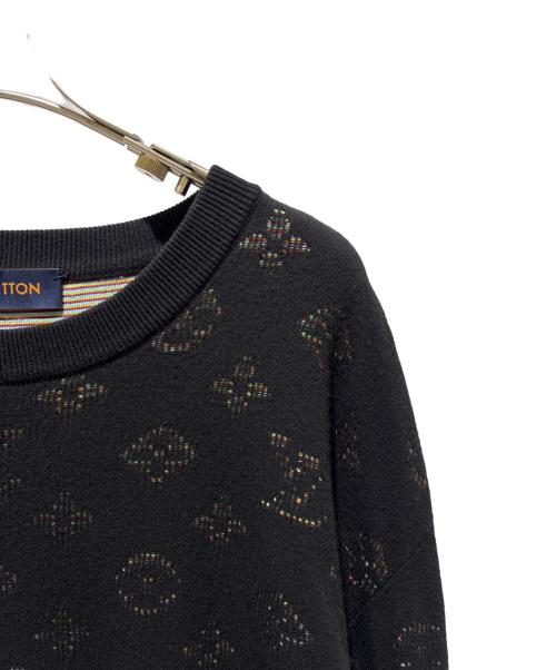 LOUIS VUITTON（ルイ ヴィトン）LOUIS VUITTON (ルイ ヴィトン) ドロップニードルモノグラムニット ブラック サイズ:XLの古着・服飾アイテム