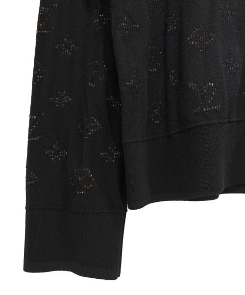LOUIS VUITTON（ルイ ヴィトン）LOUIS VUITTON (ルイ ヴィトン) ドロップニードルモノグラムニット ブラック サイズ:XLの古着・服飾アイテム
