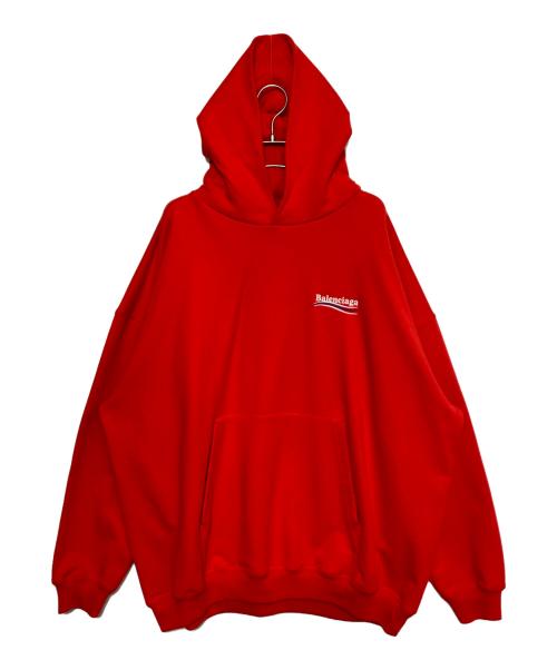 BALENCIAGA（バレンシアガ）BALENCIAGA (バレンシアガ) キャンペーンロゴパーカー レッド サイズ:Sの古着・服飾アイテム